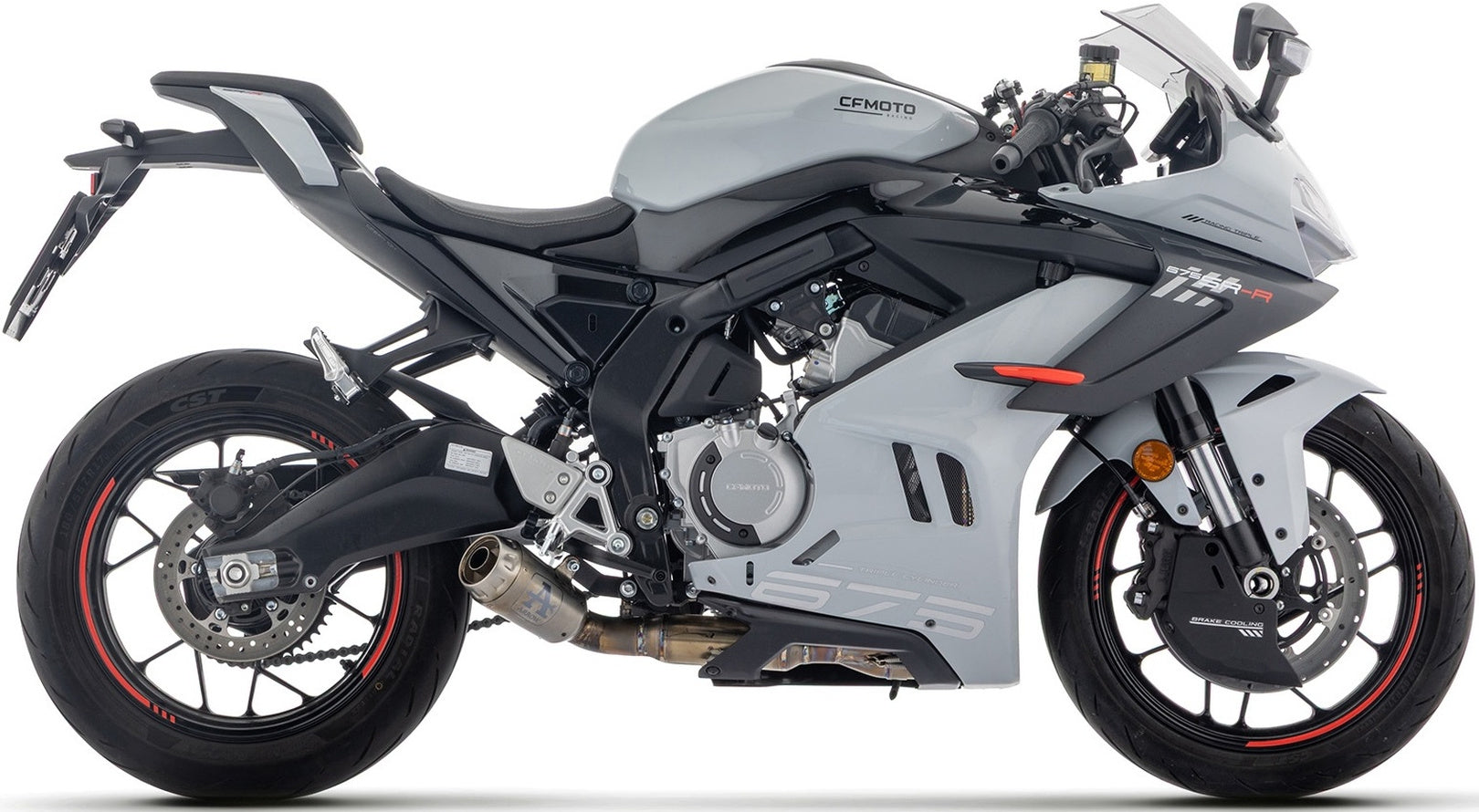 Complete Exhaust System Without Catalytic Converter And Without Sound Certification Pro-Race Nichrom - Arrow Special Parts Compatible With Cfmoto 675 Sr - R (2025-2026)