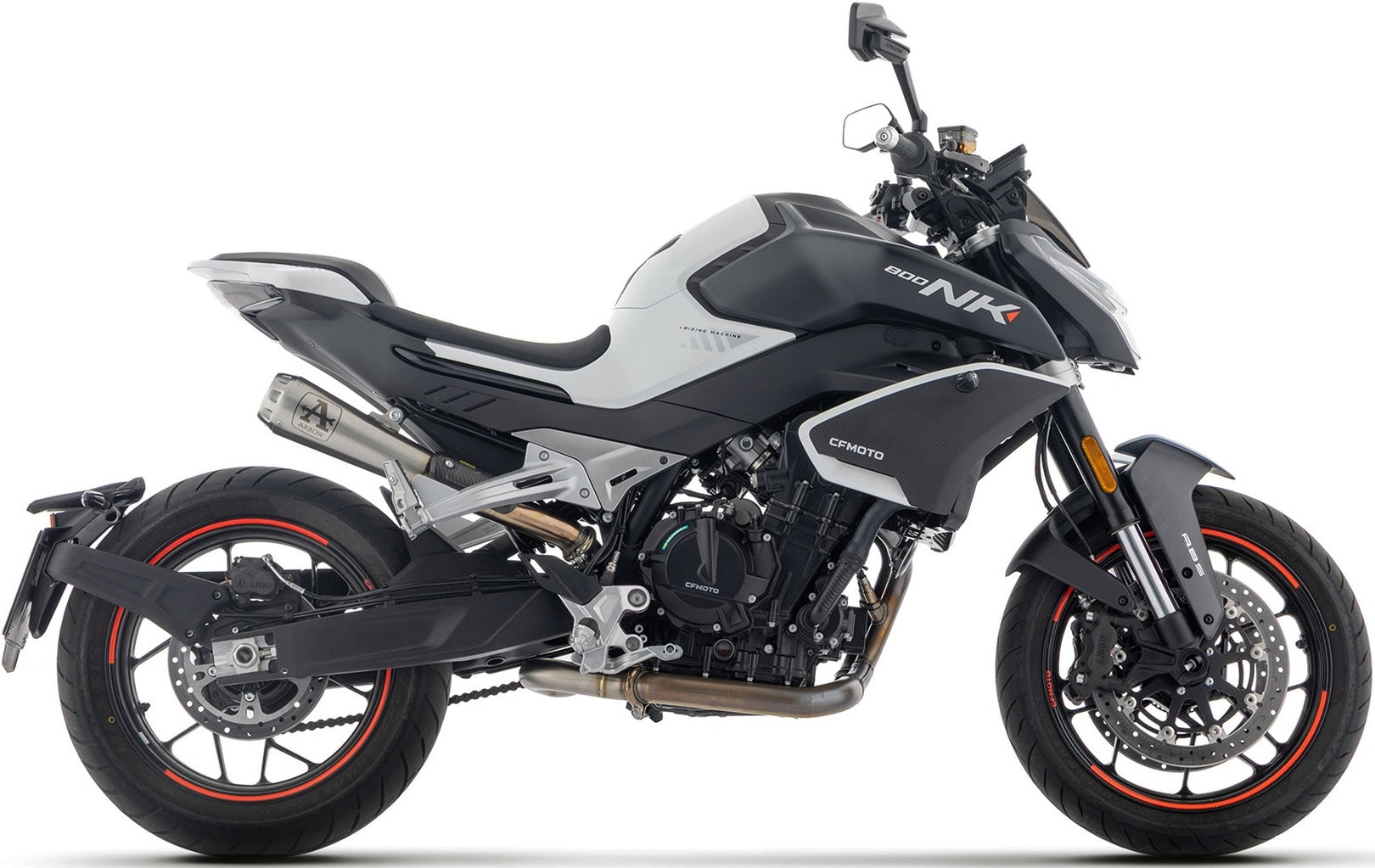 Exhaust Tip With Noise Certification Pro-Race Nichrom - Arrow Special Parts Compatible With Cfmoto 800 Nk (2023-2025)