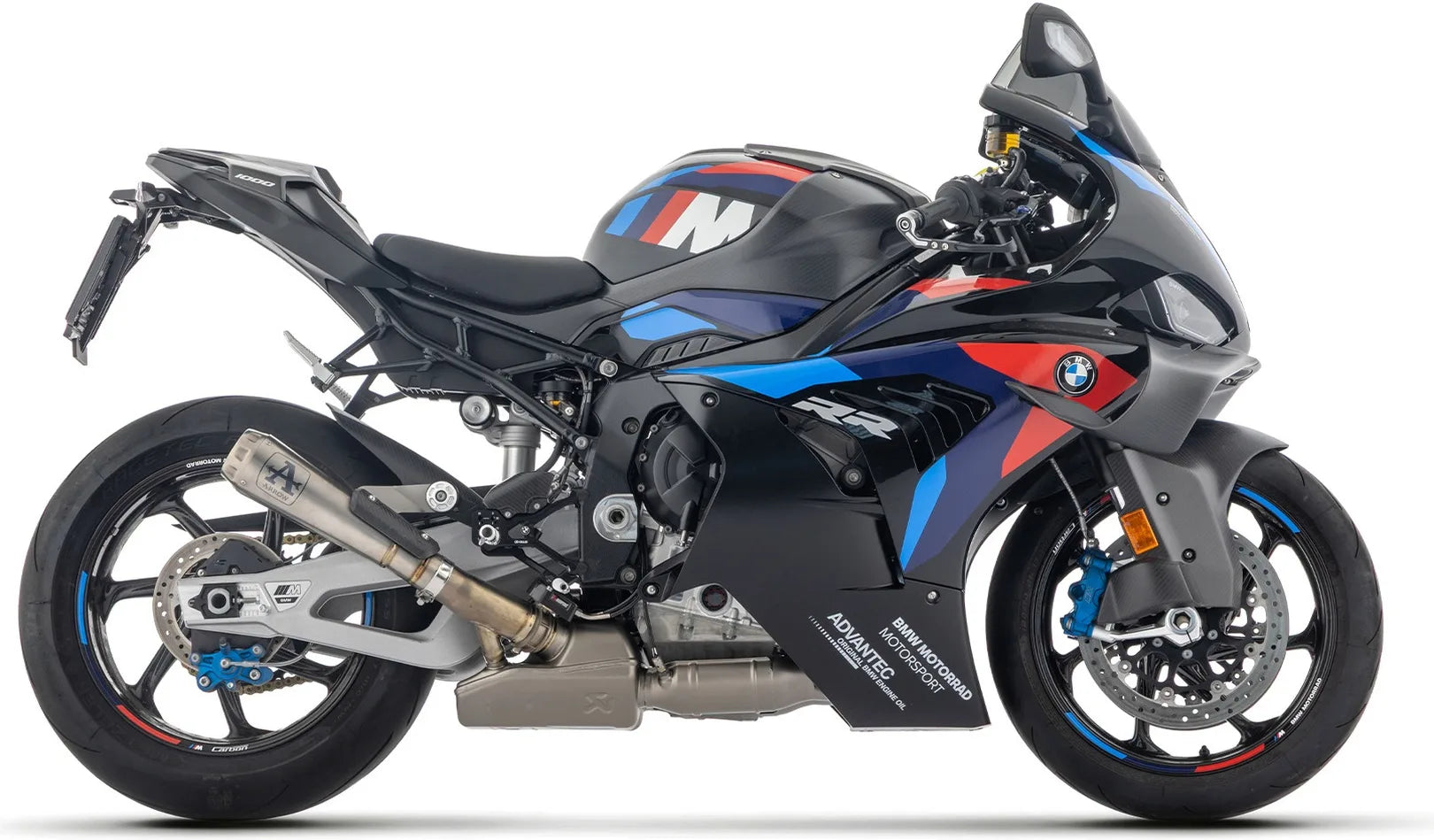 Komplette Auspuffanlage Ohne Katalysator Und Mit Geräuschzulassung Pro-Race Titan Endkappe Aluminium - Arrow Special Parts Kompatibel Mit Bmw M 1000 Rr (2025-2026)