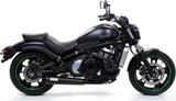 Komplette Auspuffanlage Ohne Katalysator Und Mit Geräuschzulassung Rebel Aluminium Schwarz Carbon - Arrow Special Parts Kompatibel Mit Kawasaki Vulcan 650 S (2021-2024)