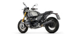 Komplette Auspuffanlage Ohne Katalysator Und Mit Geräuschzulassung Rebel Aluminium Schwarz - Arrow Special Parts Kompatibel Mit Bmw R12 Nine T (2024-2026)