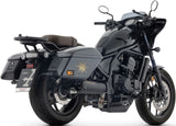 Auspuffendstück Mit Geräuschzulassung Rebel Nichrom Schwarz Endkappe Edelstahl - Arrow Special Parts Kompatibel Mit Honda Cmx 1100 Rebel T (2025-2026)