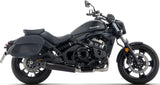 Komplette Auspuffanlage Ohne Katalysator Und Mit Geräuschzulassung Rebel Edelstahl Schwarz Endkappe Edelstahl Schwarz - Arrow Special Parts Kompatibel Mit Kawasaki Vulcan 650 S (2025-2026)