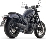 Auspuffendstück Mit Geräuschzulassung Rebel Nichrom Schwarz Endkappe Carby - Arrow Special Parts Kompatibel Mit Honda Cmx 1100 Rebel (2025-2026)