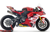 Komplette Auspuffanlage Ohne Katalysator Und Ohne Geräuschzulassung Round Competition Titan Endkappe Carby - Arrow Special Parts Kompatibel Mit Ducati Panigale V2 / S (2025-2026)