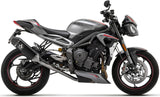 Katalysiertes Auspuffendstück Mit Geräuschzulassung Veloce Aluminium Schwarz Carbon - Arrow Special Parts Kompatibel Mit Triumph Street Triple 765 (2020-2022)