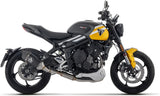Komplette Abgasanlage Mit Katalysator Und Geräuschzulassung Veloce Aluminium Schwarz Endkappe Carby - Arrow Special Parts Kompatibel Mit Triumph 660 Trident (2025-2026)