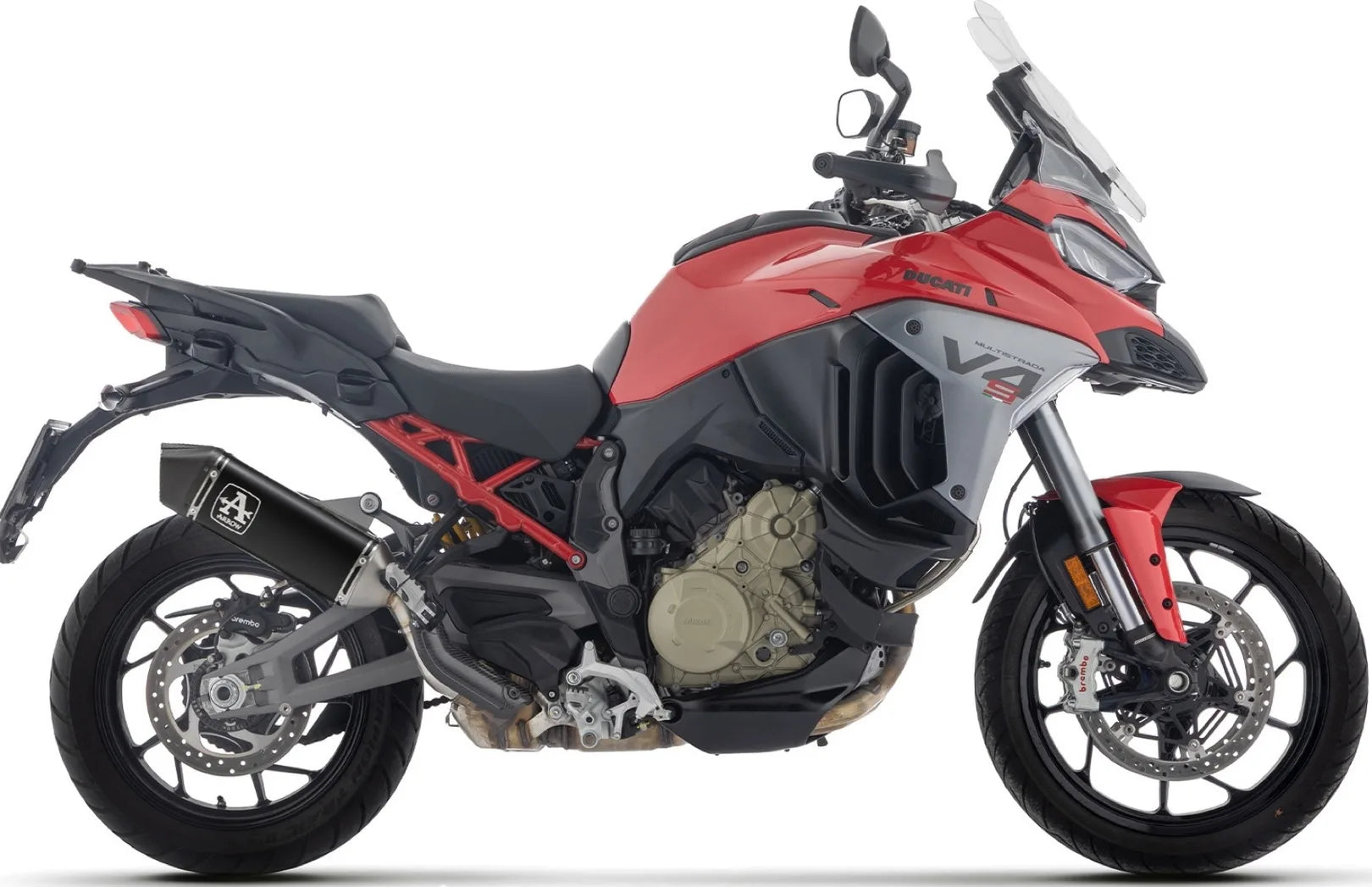 Auspuffendstück Mit Geräuschzulassung Veloce Titan Schwarz Endkappe Carby - Arrow Special Parts Kompatibel Mit Ducati Multistrada V4 - S (2025-2026)
