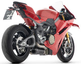 Exhaust Tip Without Sound Certification Works Black Titanium Body And Carbon Cap - Arrow Special Parts Compatible With Ducati Panigale V4 - S (2025-2026)