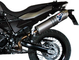Auspuffendstück Mit Geräuschzulassung Oval Poppy - Termignoni Kompatibel Mit Bmw F 650 Gs (2009-2015)