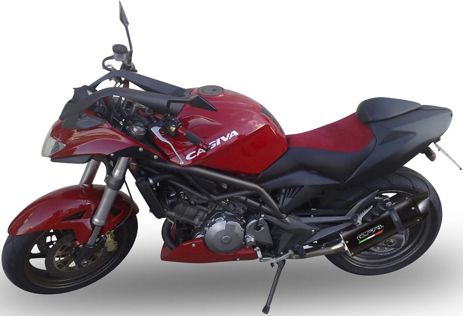 Doppelauspuffanlage Mit Geräuschzulassung Furore Alu Schwarz - Gpr Kompatibel Mit Cagiva V-Raptor 1000 (2000-2002)