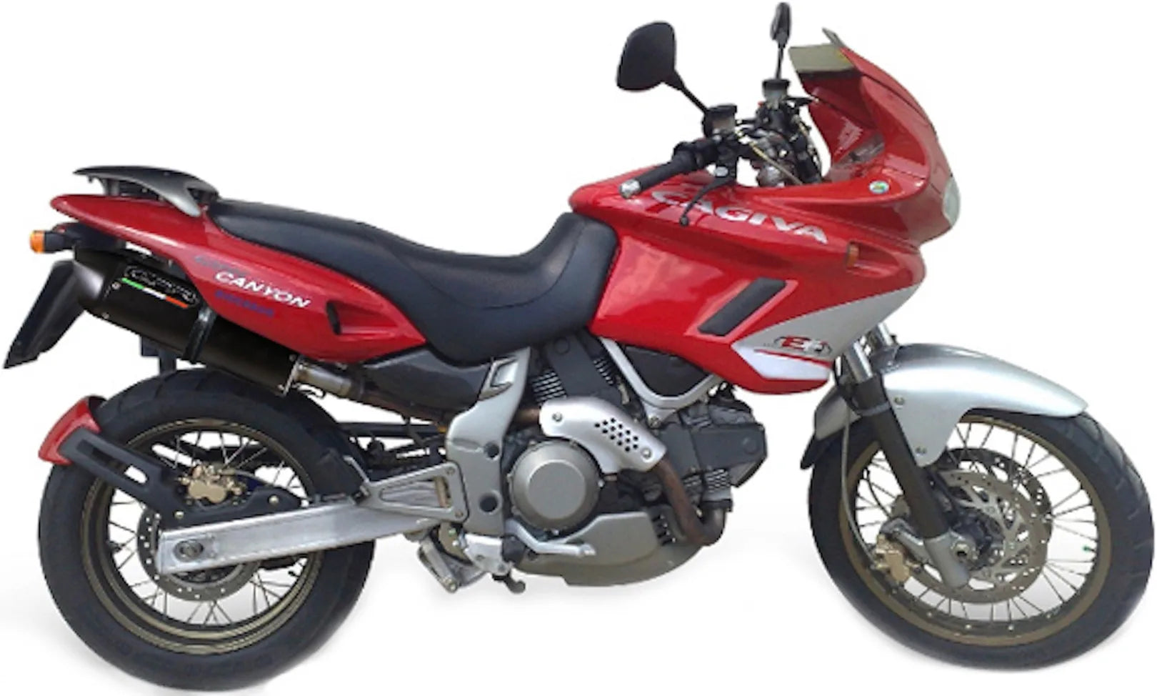 Doppelauspuffanlage Mit Geräuschzulassung Furore Alu Schwarz - Gpr Kompatibel Mit Cagiva Gran Canyon (1998-2000)