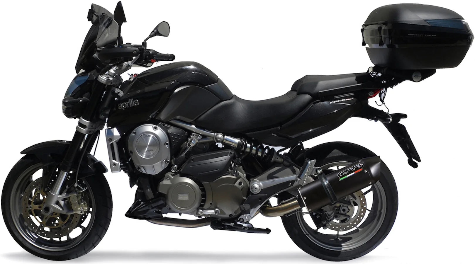 Katalysiertes Auspuffendstück Mit Geräuschzulassung Furore Alu Schwarz - Gpr Kompatibel Mit Aprilia Mana 850 Gt (2007-2016)