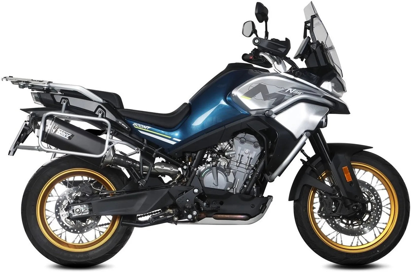 Auspuffendstück Mit Geräuschzulassung Speed Edge Stahl Schwarz Carbon - Mivv Kompatibel Mit Cfmoto 800 Mt (2022-2024)