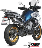 Auspuffendstück Mit Geräuschzulassung Speed Edge Stahl Schwarz Carbon - Mivv Kompatibel Mit Cfmoto 800 Mt (2022-2024)