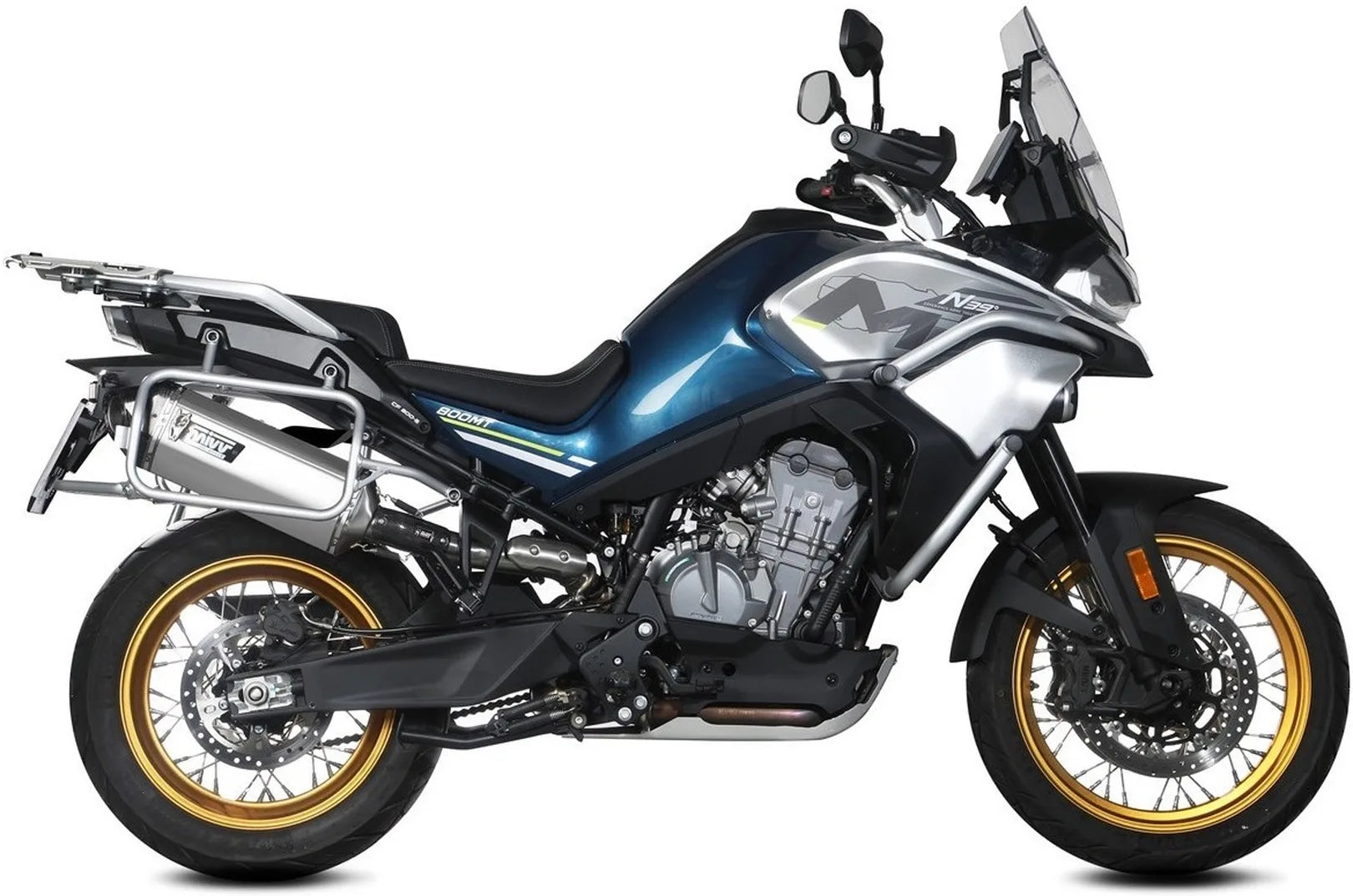 Auspuffendstück Mit Geräuschzulassung Speed Edge Edelstahl Carbon - Mivv Kompatibel Mit Cfmoto 800 Mt (2022-2024)