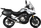 Katalysiertes Auspuffendstück Mit Geräuschzulassung Oval Stahl Schwarz Carbon - Mivv Kompatibel Mit Cfmoto 650 Mt (2021-2024)