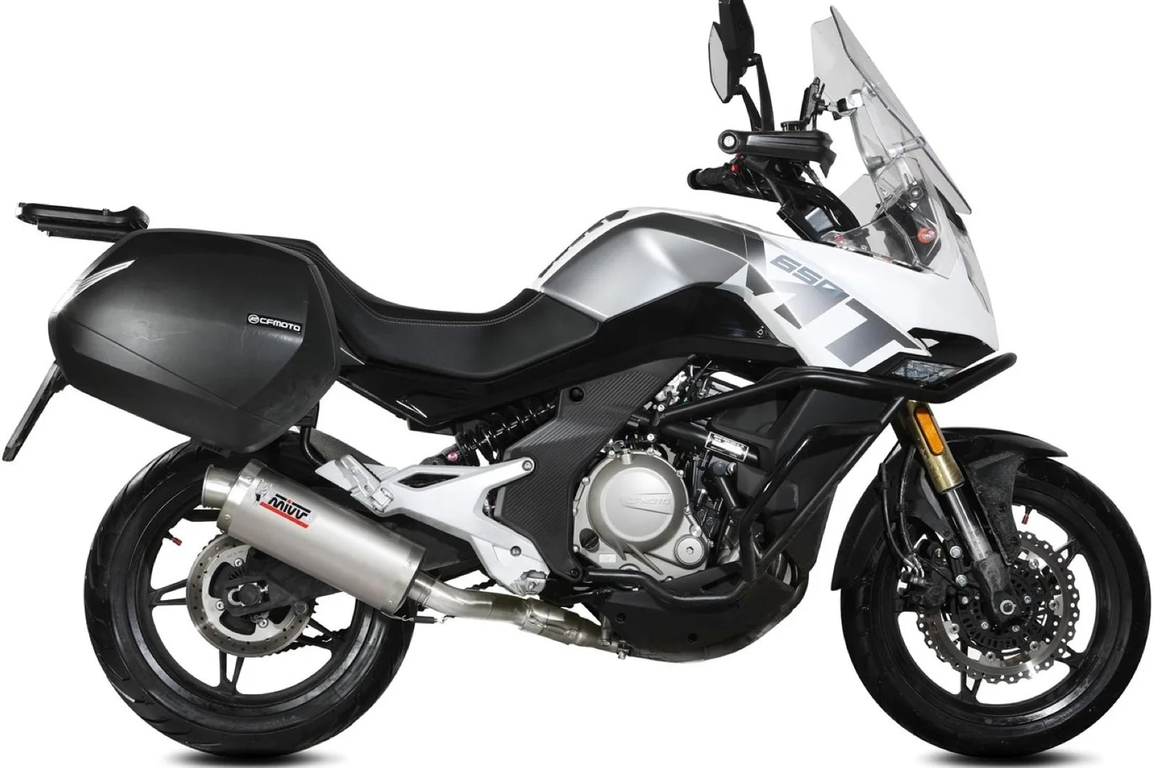Katalysiertes Auspuffendstück Mit Geräuschzulassung Oval Edelstahl - Mivv Kompatibel Mit Cfmoto 650 Mt (2021-2024)
