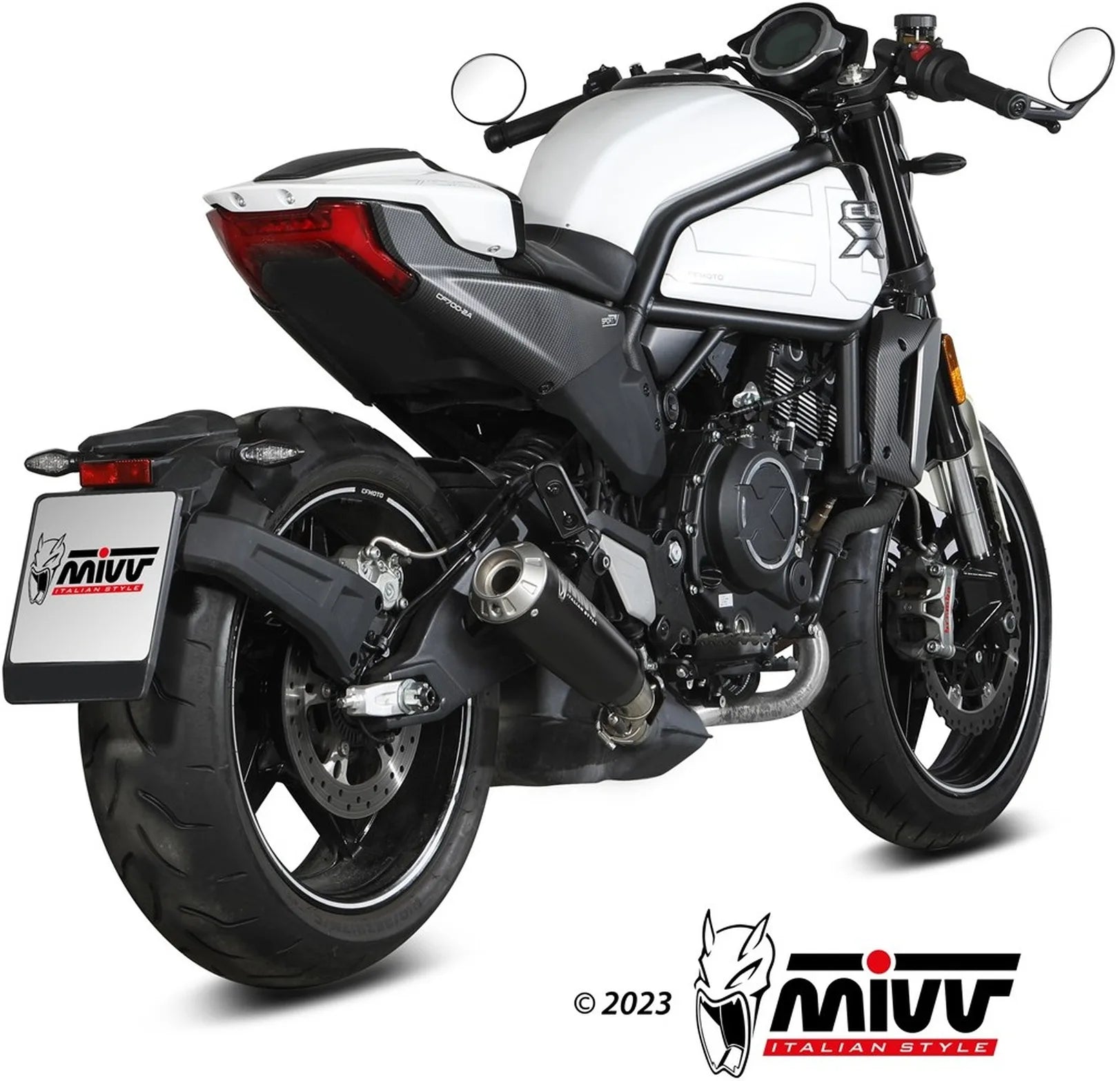 Auspuffendstück Mit Geräuschzulassung X-M1 Stahl Schwarz - Mivv Kompatibel Mit Cfmoto 700 Cl-X (2023-2024)
