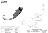 Komplette Auspuffanlage Ohne Katalysator Und Mit Geräuschzulassung Urban Edelstahl - Mivv Kompatibel Mit Piaggio Mp3 400 (2007-2011)