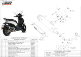 Complete Catalytic Exhaust System With Sound Certification Urban Stainless Steel - Mivv Compatible With Piaggio Beverly 125 (2014-2016)