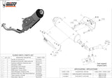 Complete Catalytic Exhaust System With Sound Certification Urban Stainless Steel - Mivv Compatible With Yamaha Versity 300 (2003-2005)