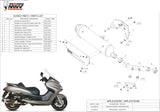 Komplette Abgasanlage Mit Katalysator Und Geräuschzulassung Urban Edelstahl - Mivv Kompatibel Mit Yamaha Majesty 400 (2007-2014)