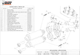 Dual Exhaust System With Sound Certification Gp Carbon - Mivv Compatible With Ducati Monster S2R 1000 (2006-2007)