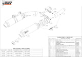 Doppelauspuffanlage Mit Geräuschzulassung Gp Carbon - Mivv Kompatibel Mit Ducati Monster 750 (1999-2002)