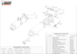 Doppelauspuffanlage Mit Geräuschzulassung Gp Carbon - Mivv Kompatibel Mit Ducati Monster 620 (2002-2006)