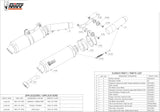 Doppelauspuffanlage Ohne Katalysator Mit Geräuschzulassung Gp Carbon - Mivv Kompatibel Mit Ducati Monster 695 (2006-2008)