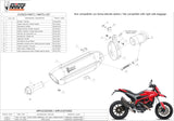 Non-Catalytic Exhaust Tip With Sound Certification Suono Stainless Steel Carbon - Mivv Compatible With Ducati Hyperstrada 821 (2013-2015)