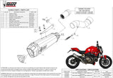 Katalysiertes Auspuffendstück Mit Geräuschzulassung Delta Race Stahl Schwarz Carbon - Mivv Kompatibel Mit Ducati Monster 1200 (2014-2016)