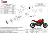 Auspuffendstück Ohne Katalysator Und Mit Geräuschzulassung Gppro Stahl Schwarz - Mivv Kompatibel Mit Ducati Monster 1200 (2014-2016)