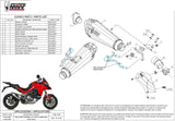 Auspuffendstück Mit Geräuschzulassung Delta Race Stahl Schwarz Carbon - Mivv Kompatibel Mit Ducati Multistrada 1200 (2015-2017)