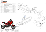 Auspuffendstück Mit Geräuschzulassung Suono Edelstahl Carbon - Mivv Kompatibel Mit Ducati Multistrada 1200 (2015-2017)
