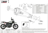 Auspuffendstück Ohne Katalysator Und Mit Geräuschzulassung Delta Race Stahl Schwarz Carbon - Mivv Kompatibel Mit Ducati Scrambler 800 (2015-2020)