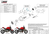 Non-Catalytic Exhaust Tip With Sound Certification Gppro Carbon - Mivv Compatible With Ducati Monster 821 (2018-2020)