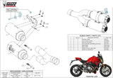 Doppelauspuffanlage Ohne Katalysator Und Ohne Geräuschzulassung Mk3 Carbon - Mivv Kompatibel Mit Ducati Monster 821 (2018-2020)