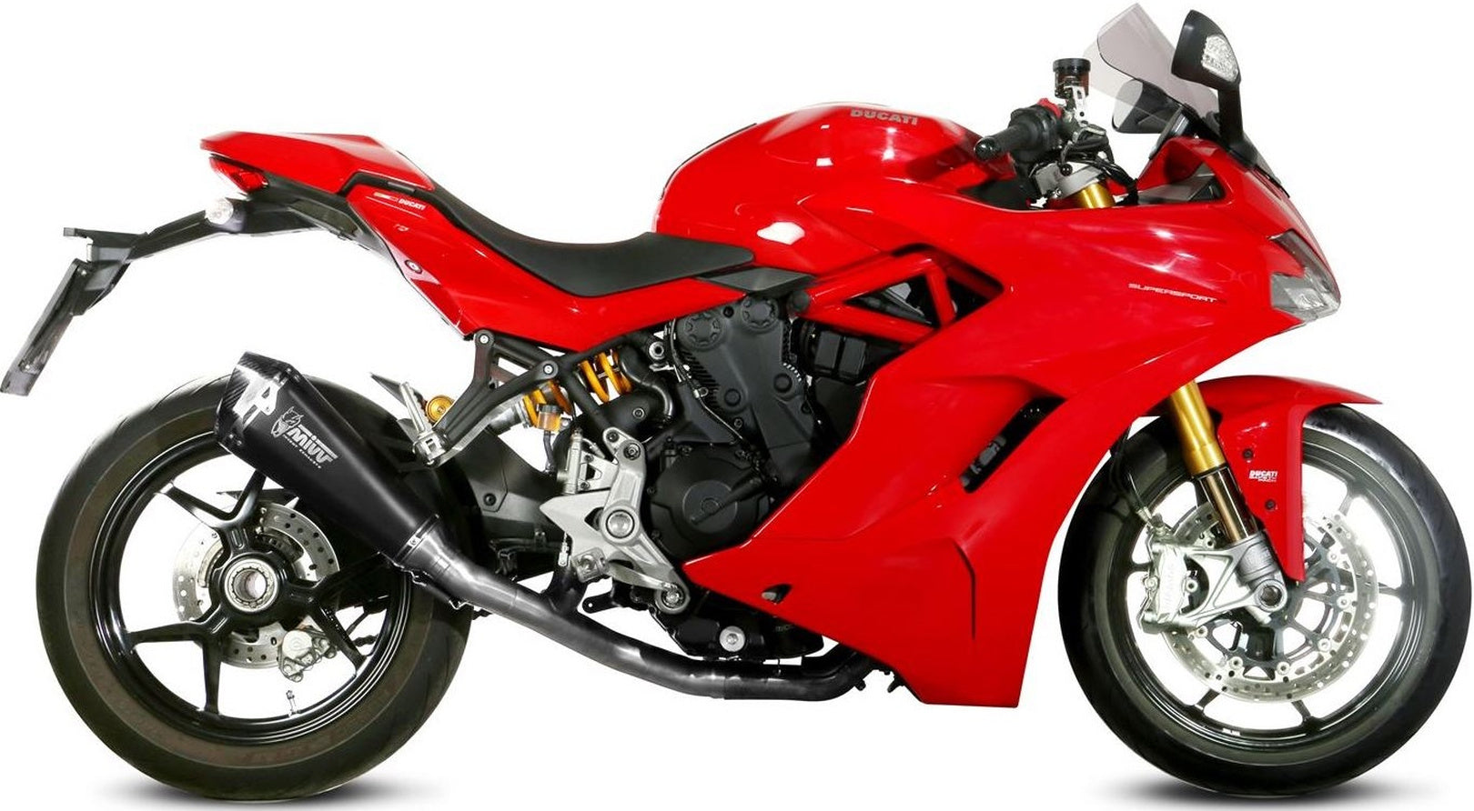 Non-Catalytic Exhaust Tip With Sound Certification Delta Race Steel Black Carbon - Mivv Compatible With Ducati Supersport 939 - S (2017-2020)
