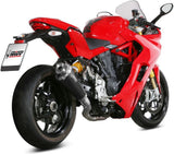 Catalytic Exhaust Tip With Sound Certification Delta Race Steel Black Carbon - Mivv Compatible With Ducati Supersport 939 - S (2017-2020)