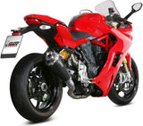 Katalysiertes Auspuffendstück Mit Geräuschzulassung Delta Race Stahl Schwarz Carbon - Mivv Kompatibel Mit Ducati Supersport 939 - S (2017-2020)