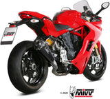 Katalysiertes Auspuffendstück Mit Geräuschzulassung Delta Race Carbon Carbon - Mivv Kompatibel Mit Ducati Supersport 939 - S (2017-2020)