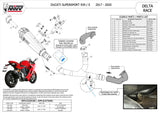 Katalysiertes Auspuffendstück Mit Geräuschzulassung Delta Race Carbon Carbon - Mivv Kompatibel Mit Ducati Supersport 939 - S (2017-2020)