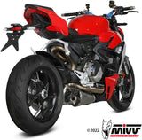 Katalysiertes Auspuffendstück Mit Geräuschzulassung Delta Race Edelstahl Carbon - Mivv Kompatibel Mit Ducati Panigale V2 (2020-2024)
