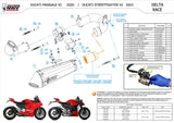 Auspuffendstück Ohne Katalysator Und Mit Geräuschzulassung Delta Race Edelstahl Carbon - Mivv Kompatibel Mit Ducati Panigale V2 (2020-2024)