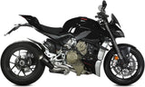 Doppelauspuffanlage Ohne Katalysator Und Ohne Geräuschzulassung X-M1 Stahl Schwarz - Mivv Kompatibel Mit Ducati Streetfighter V4 (2020-2022)