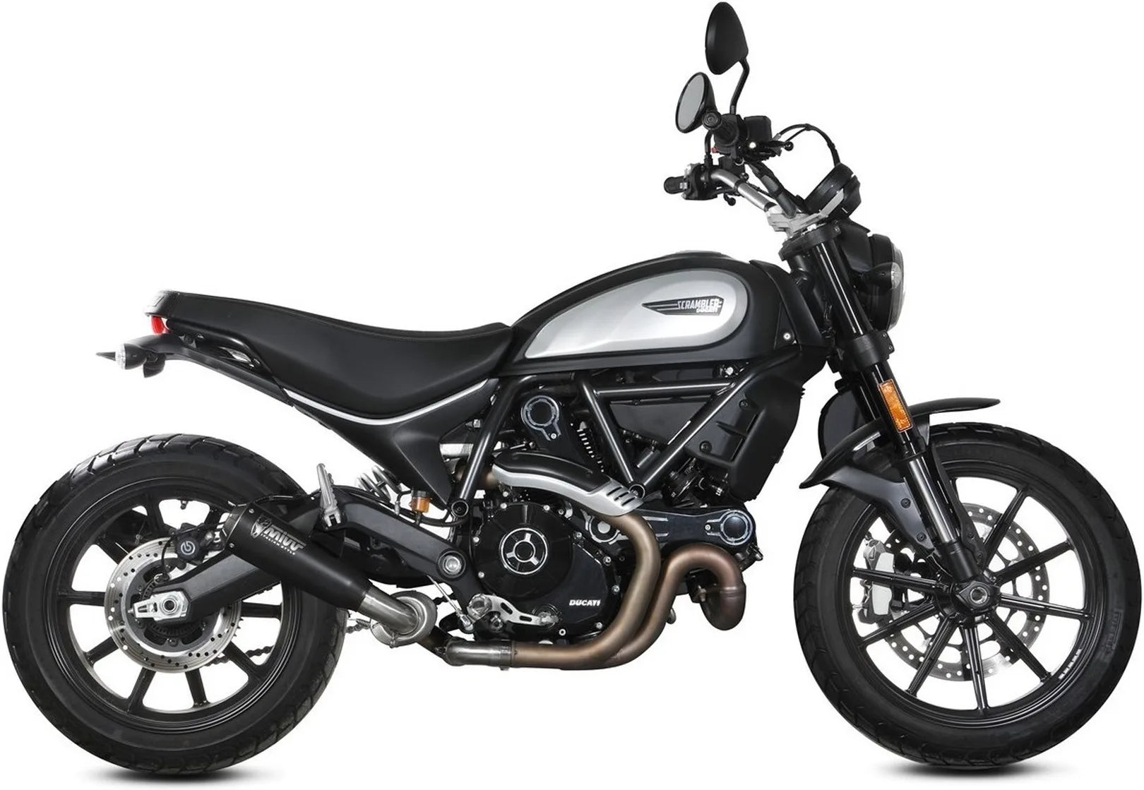 Katalysiertes Auspuffendstück Mit Geräuschzulassung X-M1 Stahl Schwarz - Mivv Kompatibel Mit Ducati Scrambler 800 Icon (2021-2022)
