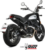 Katalysiertes Auspuffendstück Mit Geräuschzulassung X-M1 Stahl Schwarz - Mivv Kompatibel Mit Ducati Scrambler 800 Icon (2021-2022)