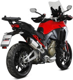 Exhaust Tip With Noise Certification Suono Stainless Steel Carbon - Mivv Compatible With Ducati Multistrada V4 1100 - S (2021-2024)